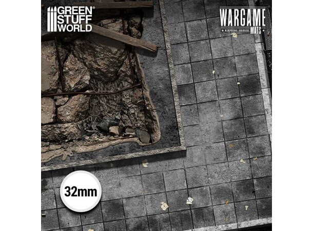 Neopren Mat 4x4 Ground Zero District Green Stuff World - 120 x 120 cm 