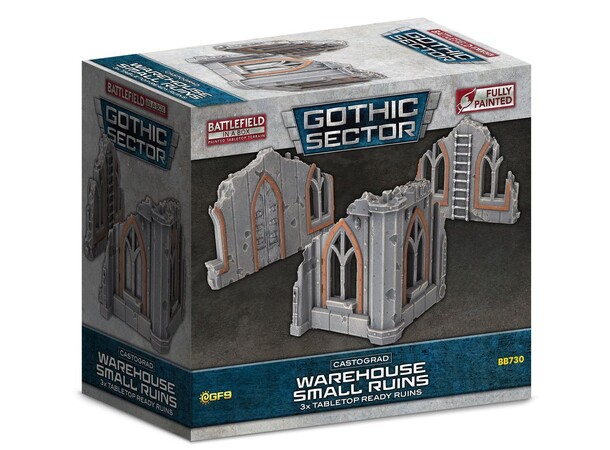 Terræn Warehouse Small Ruins Battlefield in a Box - Gothic Sector 