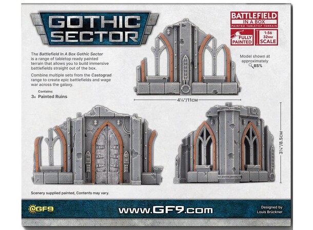 Terræn Warehouse Small Ruins Battlefield in a Box - Gothic Sector 