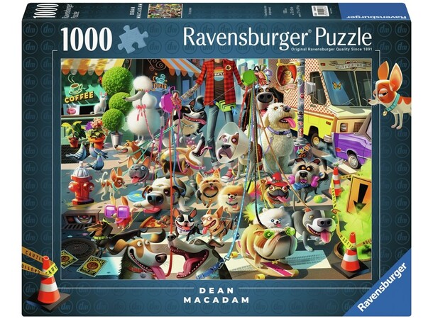The Dog Walker 1000 brikker puslespil Ravensburger puslespil 
