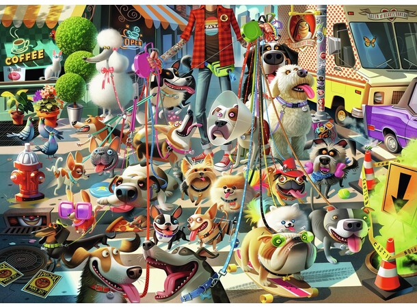 The Dog Walker 1000 brikker puslespil Ravensburger puslespil 