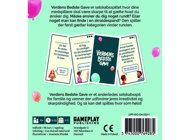Verdens Bedste Gave Quizspil Dansk udgave 
