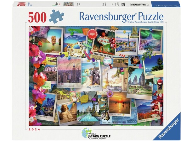 World Travel Pinboard 500 brikker Puslespil - Ravensburger Puzzle 