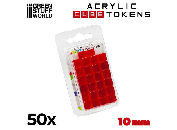 Acrylic Cube Tokens - Rød Green Stuff World 