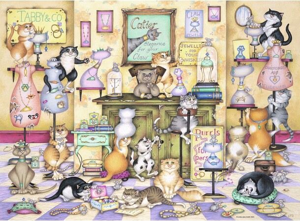 Crazy Cats Tabby & Co 500 brikker Ravensburger puslespil 