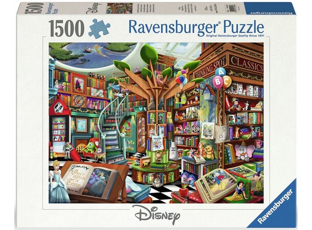 Disney Bookstore of Wonders 1500 brikker Puslespil - Ravensburger Puzzle 