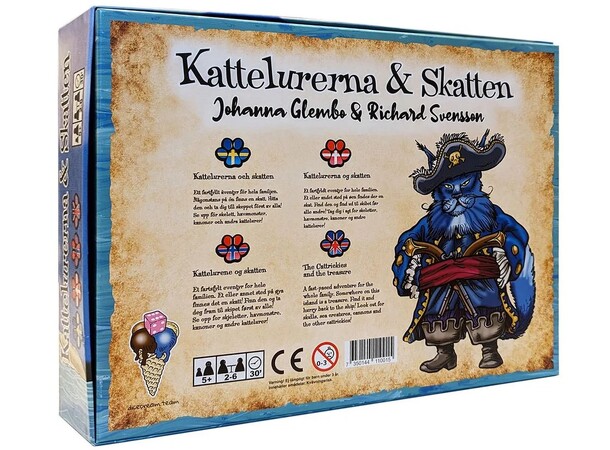 Kattelurerna & Skatten Brætspil Dansk udgave 