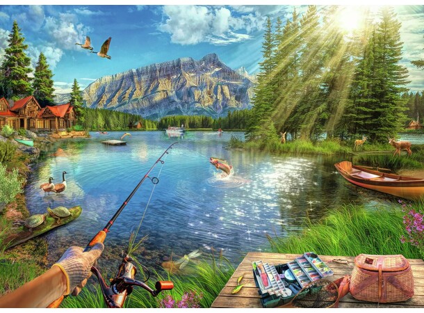 Life at the Lake 1000 brikker Puslespil Ravensburger puslespil 