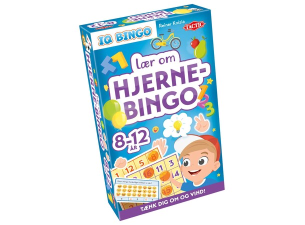 Lær om Hjernebingo IQ Bingo Brætspil Dansk udgave 