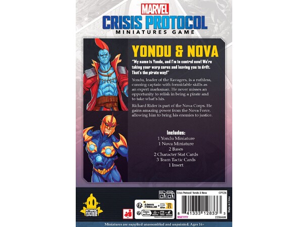 Marvel Crisis Protocol Yondu & Nova Ekspansion til Marvel Crisis Protocol 