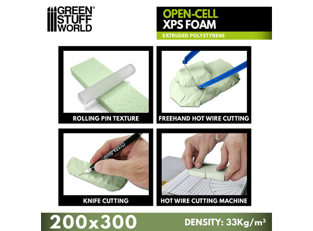 Open-Cell XPS Foam 30mm Green Stuff World 