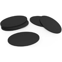 Plastbaser Sort Oval  90x52 mm (6 stk) 