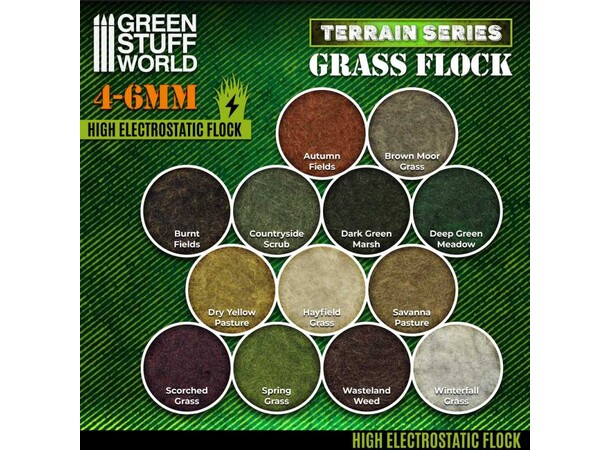 Static Grass Brown Moor 4-6mm 200ml Green Stuff World 