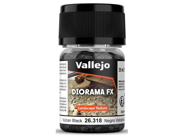 Vallejo Diorama FX Vulcan Black 2-5 mm Landscape Texture - 35ml 