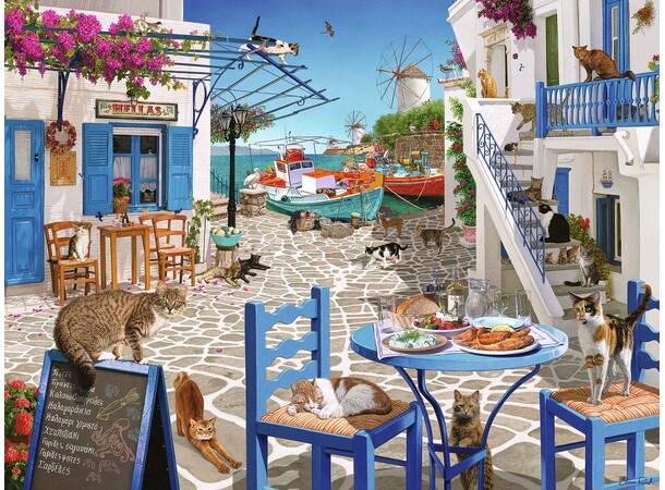 Cats of Mykonos 1500 brikker Puslespil Ravensburger puslespil 