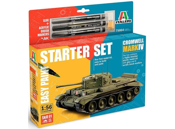 Cromwell MkIV Starter Set Italeri 1:56 Byggesæt 