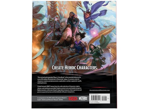 D&D 2024 Player Handbook Dungeons & Dragons 