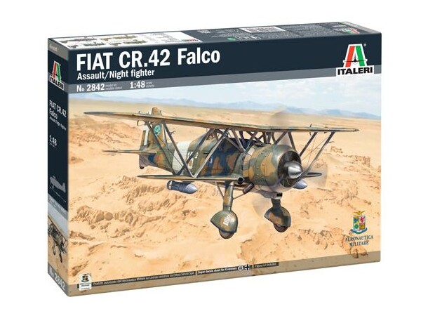 FIAT CR.42 Falco Assault/Night Fighter Italeri 1:48 Byggesæt 