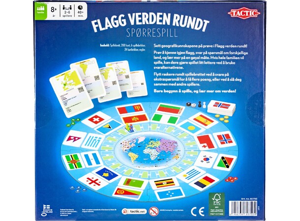 Flagg Verden Rundt - NORSK 