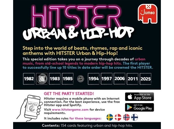 Hitster Urban & Hip-Hop Expansion Dansk udgave -  Ekspansion til Hitster 