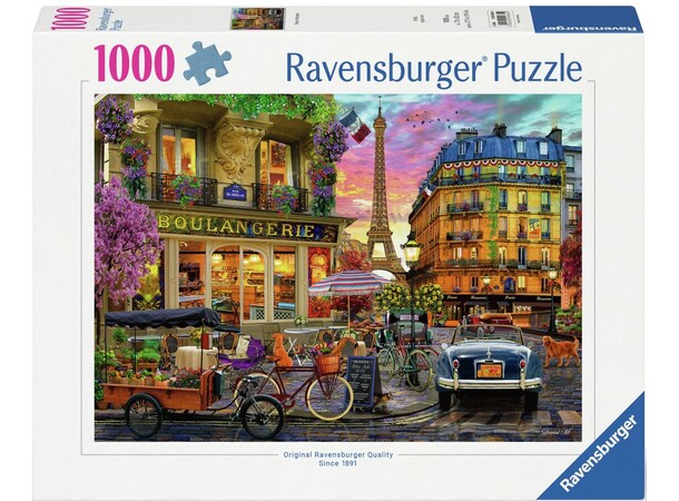 Paris i daggryet 1000 brikker Puslespil Ravensburger puslespil 