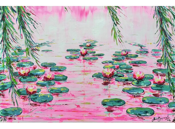 Pink Water Lillies 4000 brikker Ravensburger puslespil 
