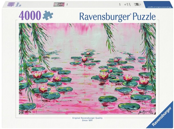 Pink Water Lillies 4000 brikker Ravensburger puslespil 