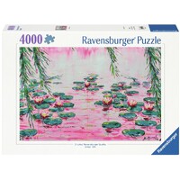 Pink Water Lillies 4000 brikker Ravensburger puslespil