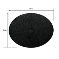 Plastbaser Sort Oval 120x92 mm (1 stk) 
