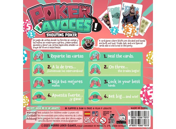 Poker a Voces Shouting Poker Brætspil 