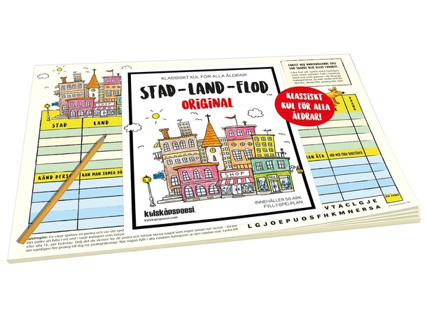 Stad-Land-Flod Block - SVENSK 