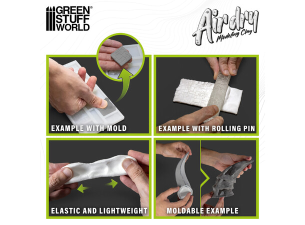 Air Dry Foam Clay 250g - White Green Stuff World 