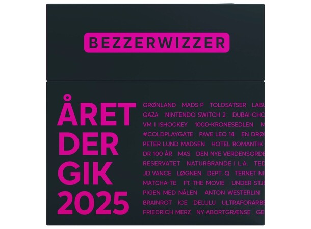 Bezzerwizzer Mini Året der Gik 2025 Quizspil - Dansk udgave 