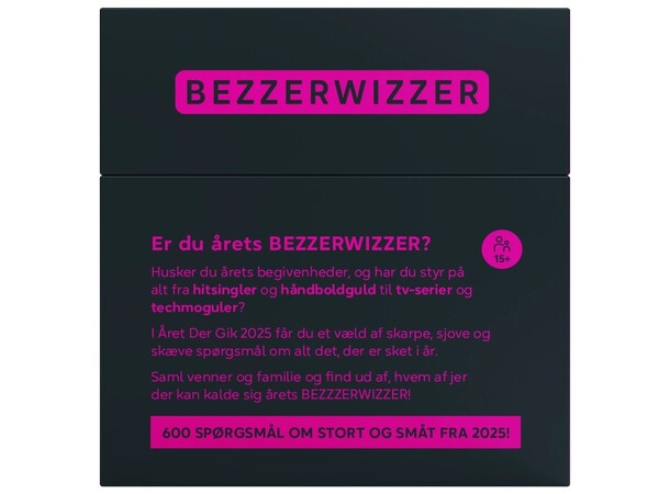 Bezzerwizzer Mini Året der Gik 2025 Quizspil - Dansk udgave 