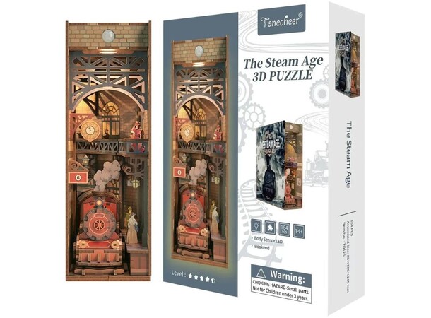 Book Nook The Steam Age Tonecheer 3D-puslespil 