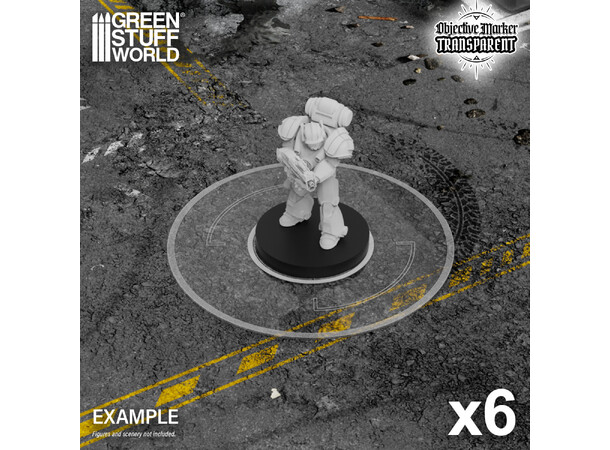 Clear Objective Markers for Kill Team x6 Green Stuff World 