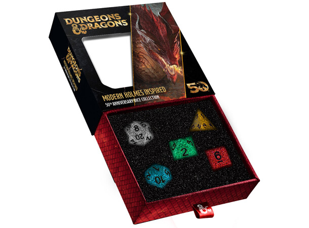 D&D Modern Holmes Inspired Dice Set Dungeons & Dragons 50-års jubilæum 
