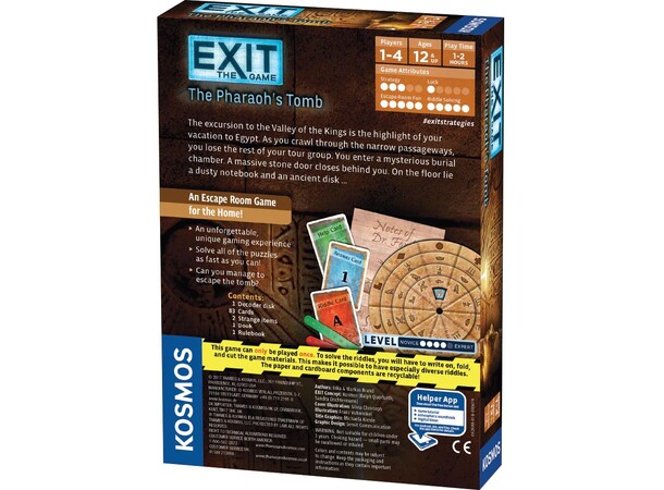 EXIT The Pharaohs Tomb Brætspil 