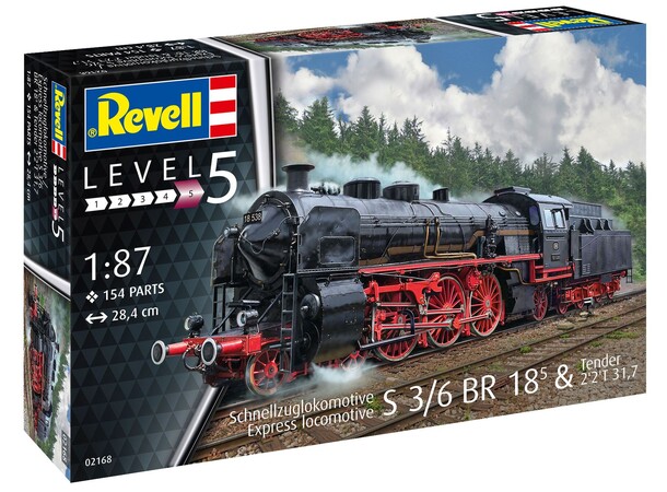 Express-lokomotiv S 3/6 BR 185 Revell 1:87 byggesæt 