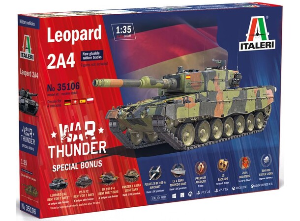 Leopard 2A4 War Thunder Italeri 1:35 byggesæt 