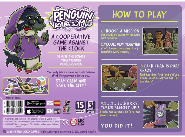 Penguin Kaboom Brætspil 