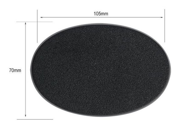 Plastbaser Sort Oval - 105x70mm (1 stk) Citadel 