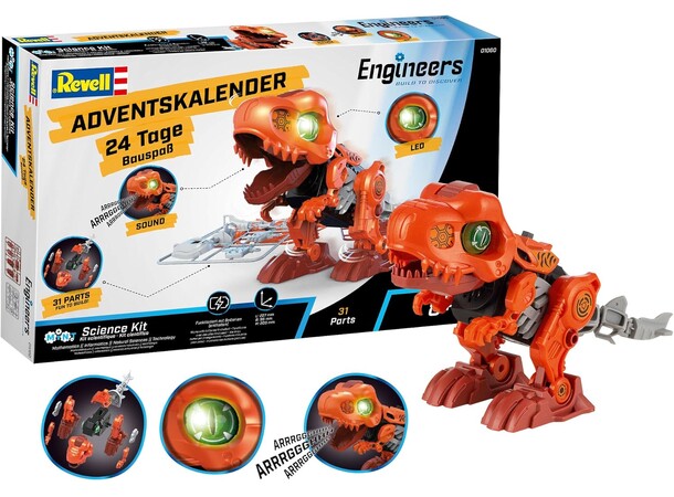 Revell Engineers T-Rex-julekalender Model Kit-julekalender 