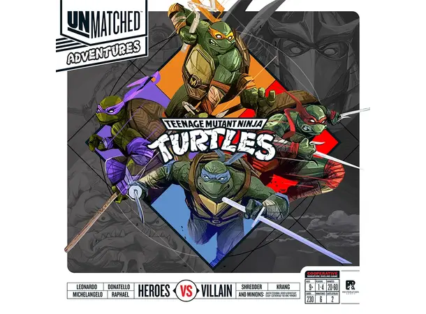 Unmatched Adventures TMNT Brætspil 