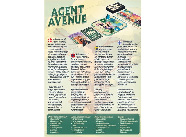 Agent Avenue Brætspil - Dansk Dansk udgave 