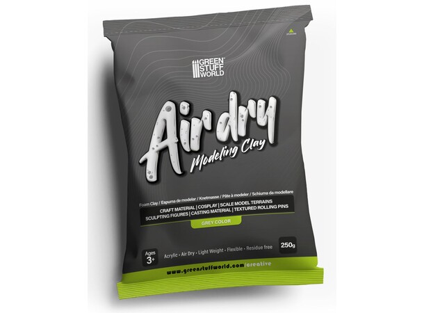 Air Dry Foam Clay 250g - Grey Green Stuff World 