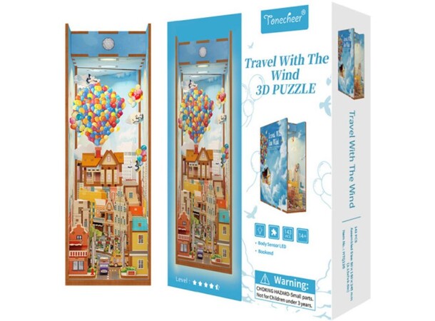 Book Nook Rejse med vinden Tonecheer 3D-puslespil 