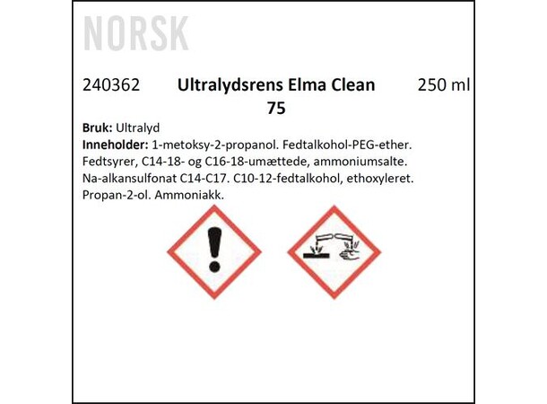 Elma Clean 75 Rengøringsvæske 250 ml 