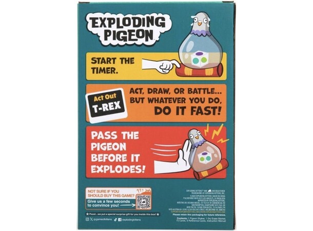 Exploding Pigeon Selskabsspil 