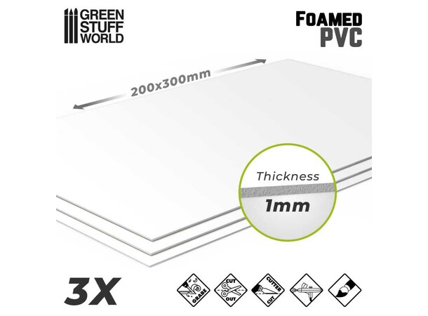 Foamed PVC - 1mm Green Stuff World 